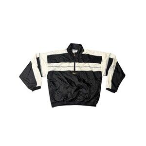 Reebok Classic Allen Iverson Zip Jacket Mens Large Black Y2K Pullover Vintage